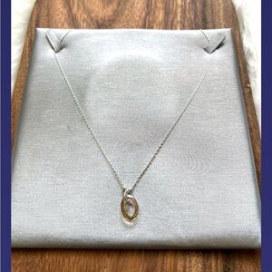 Elegant Silver and Gold Pendant Necklace